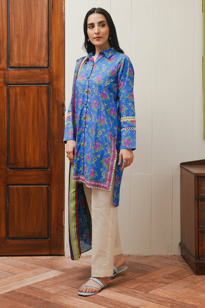 Zellbury | Unstitched 2 Piece Cambric | Shirt Dupatta - 0004 -  Zellbury Women Essential Unstitched - Original Designer Dress - House of Maryam