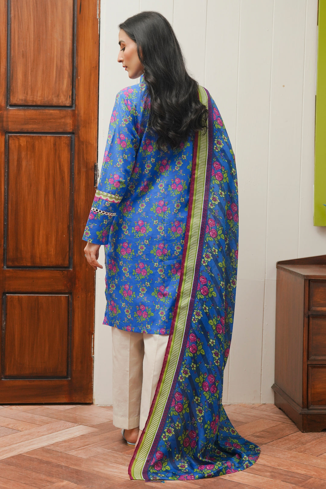 Zellbury | Unstitched 2 Piece Cambric | Shirt Dupatta - 0004 -  Zellbury Women Essential Unstitched - Original Designer Dress - House of Maryam