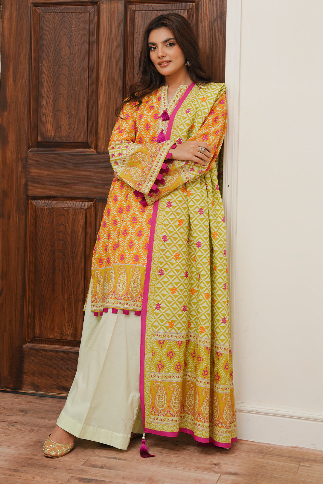Zellbury | Unstitched 2 Piece Cambric | Shirt Dupatta - 0005 -  Zellbury Women Essential Unstitched - Original Designer Dress - House of Maryam