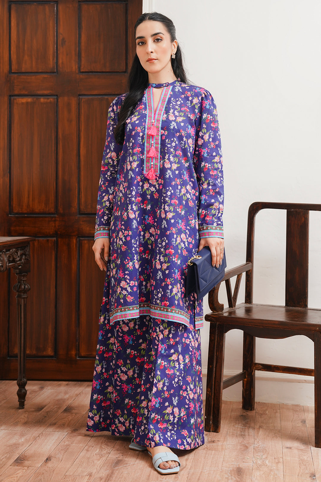 Zellbury | Unstitched 2 Piece Cambric | Shirt Shalwar - 0012 -  Zellbury Women Essential Unstitched - Original Designer Dress - House of Maryam