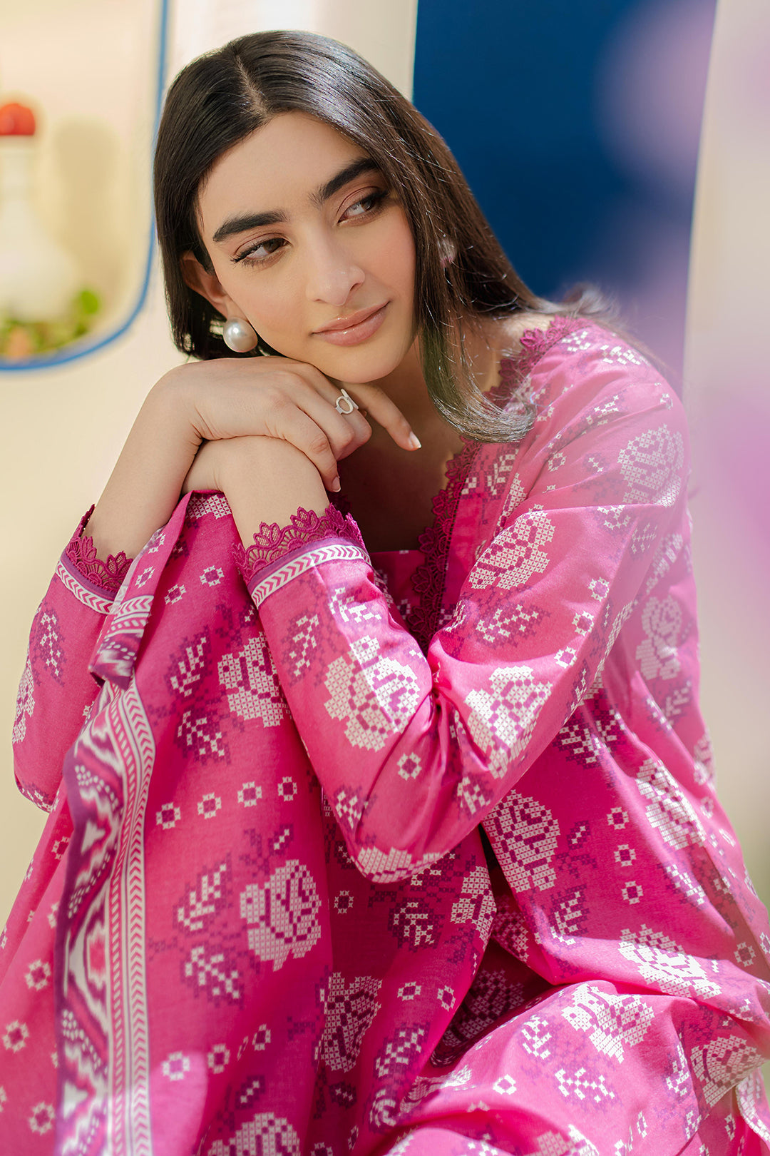 Zellbury | Unstitched 2 Piece Cambric | Shirt Shalwar - 0017 -  Zellbury Women Essential Unstitched - Original Designer Dress - House of Maryam