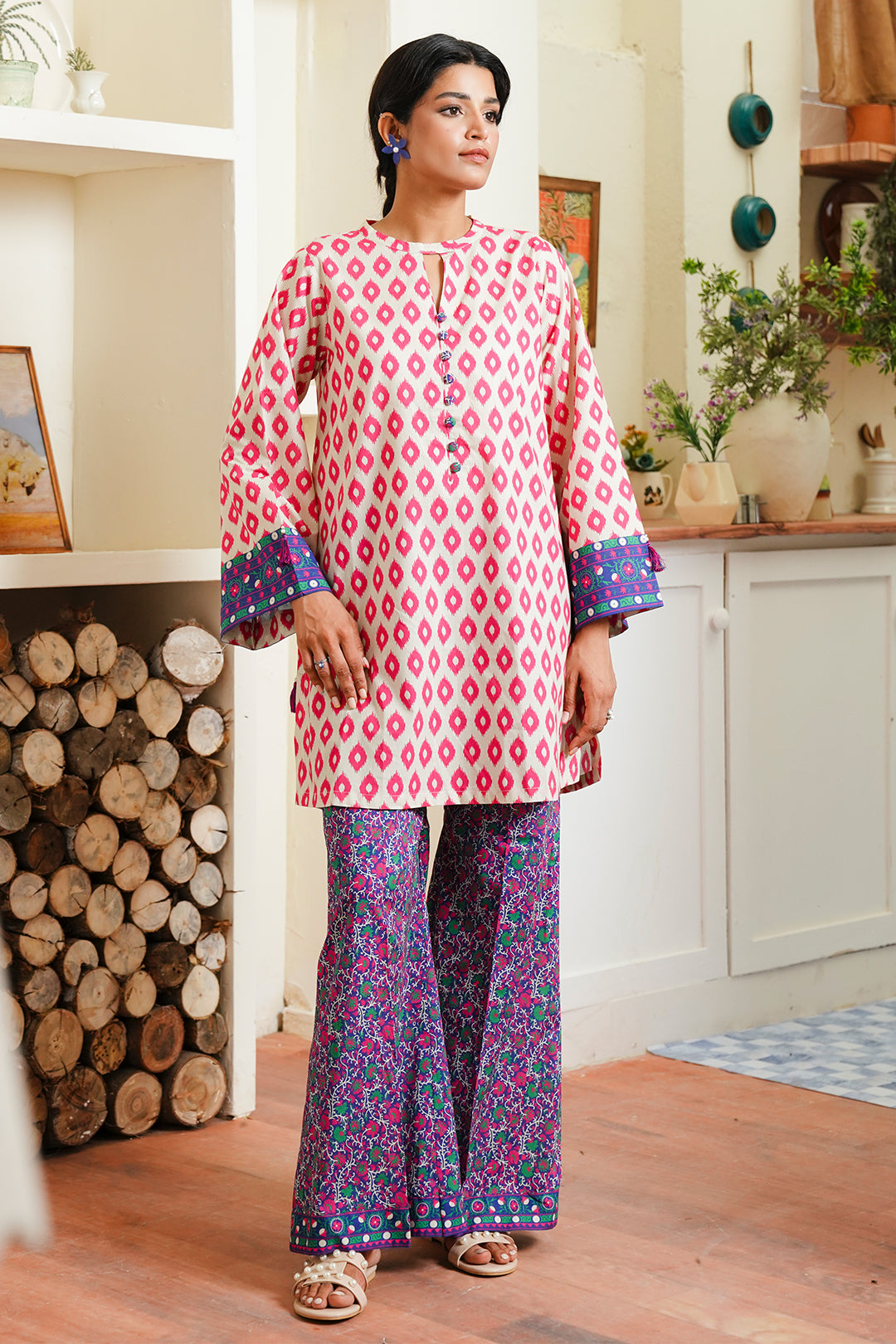 Zellbury | Unstitched 2 Piece Cambric | Shirt Shalwar - 0098 -  Zellbury Women Essential Unstitched - Original Designer Dress - House of Maryam