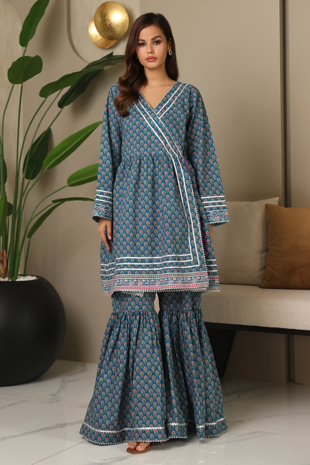 Zellbury | Unstitched 2 Piece Cambric | Shirt Shalwar - 0100