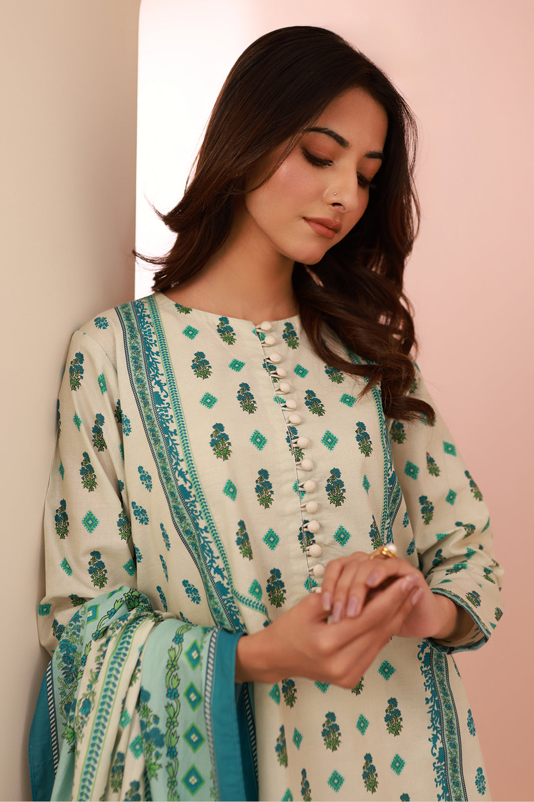 Zellbury | Unstitched 2 Piece Cambric | Shirt Dupatta - 0606 -  Zellbury Women Essential Unstitched - Original Designer Dress - House of Maryam