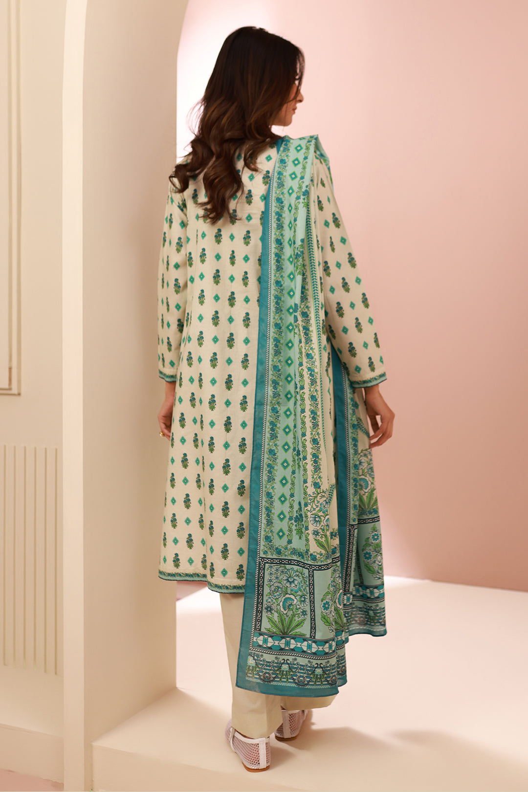 Zellbury | Unstitched 2 Piece Cambric | Shirt Dupatta - 0606 -  Zellbury Women Essential Unstitched - Original Designer Dress - House of Maryam