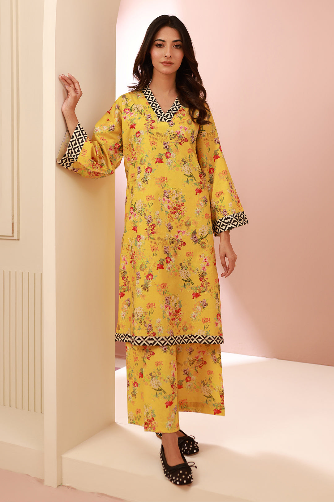 Zellbury | Unstitched 2 Piece Cambric | Shirt Shalwar - 0609 -  Zellbury Women Essential Unstitched - Original Designer Dress - House of Maryam