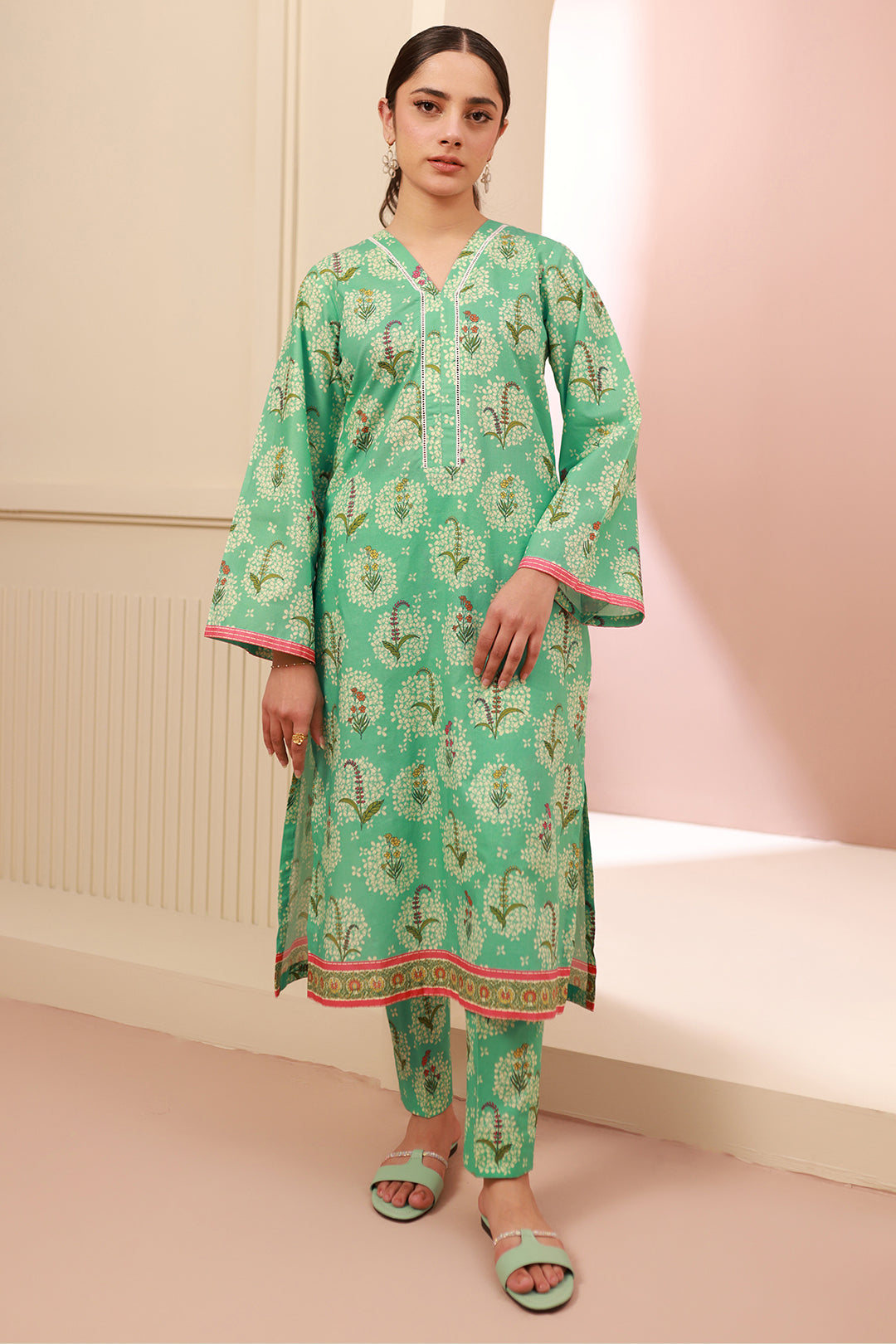 Zellbury | Unstitched 2 Piece Cambric | Shirt Shalwar - 0612 -  Zellbury Women Essential Unstitched - Original Designer Dress - House of Maryam
