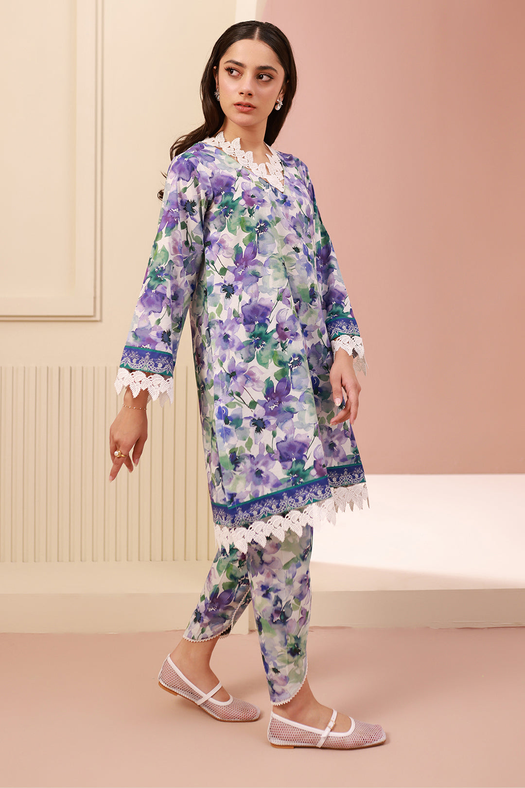 Zellbury | Unstitched 2 Piece Cambric | Shirt Shalwar - 0613