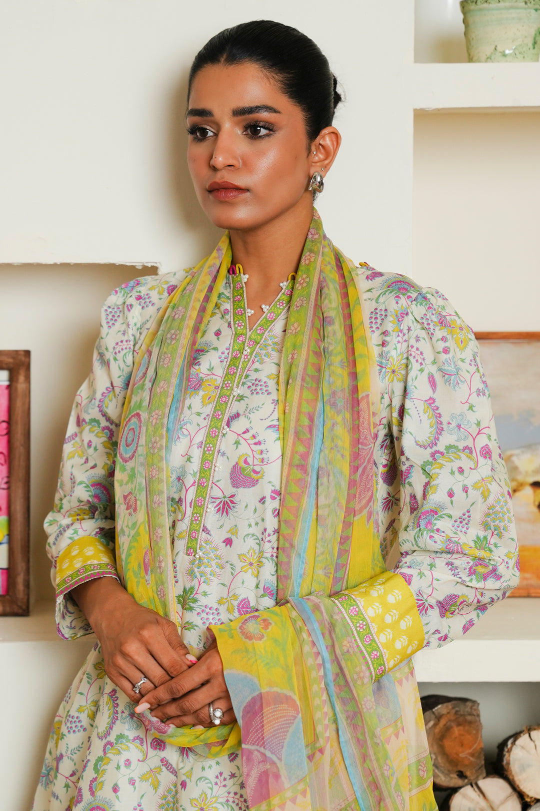 Zellbury | Unstitched 3 Piece Cambric | Shirt Shalwar Dupatta - 0032 -  Zellbury Women Essential Unstitched - Original Designer Dress - House of Maryam