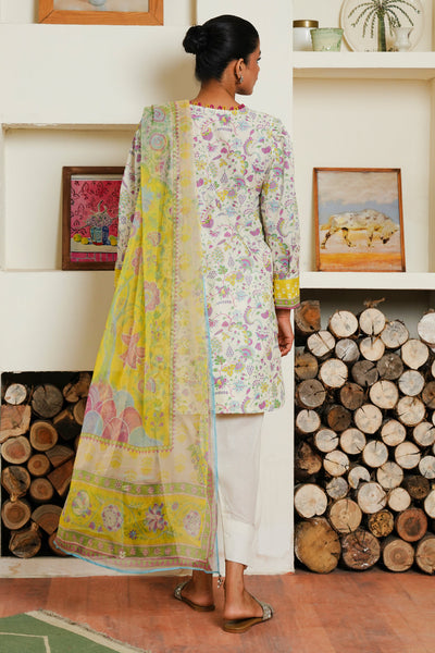 Zellbury | Unstitched 3 Piece Cambric | Shirt Shalwar Dupatta - 0032 -  Zellbury Women Essential Unstitched - Original Designer Dress - House of Maryam