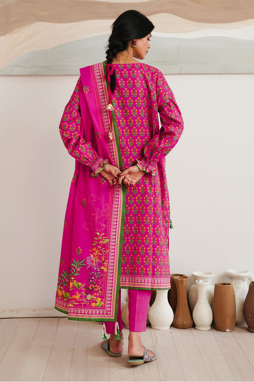 Zellbury | Unstitched 3 Piece Cambric | Shirt Shalwar Dupatta - 0037 -  Zellbury Women Essential Unstitched - Original Designer Dress - House of Maryam