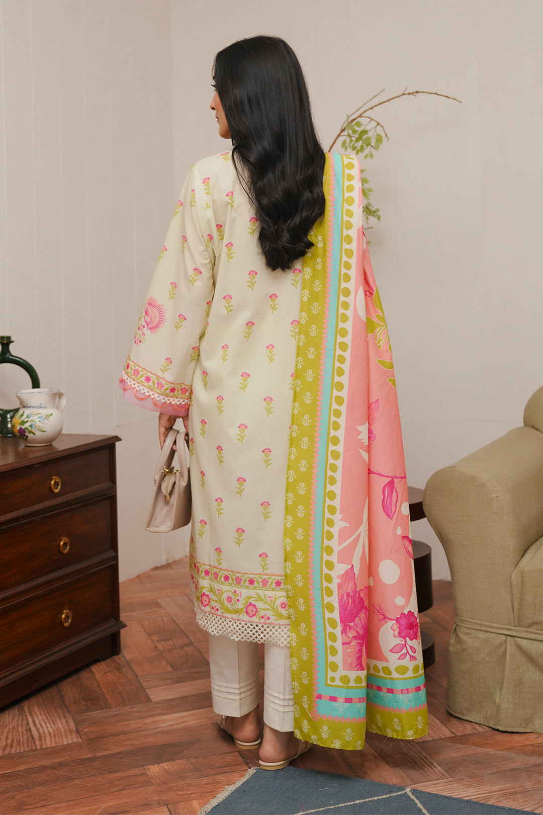 Zellbury | Unstitched 3 Piece Cambric | Shirt Shalwar Dupatta - 0057 -  Zellbury Women Essential Unstitched -  House of Maryam