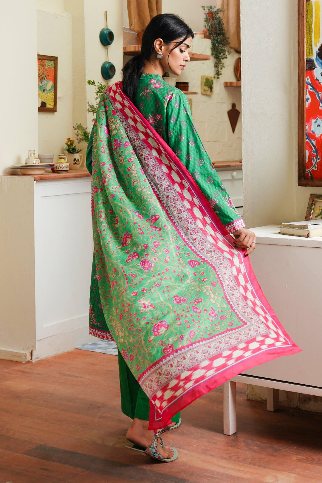 Zellbury | Unstitched 3 Piece Cambric | Shirt Shalwar Dupatta - 0118 -  Zellbury Women Essential Unstitched - Original Designer Dress - House of Maryam