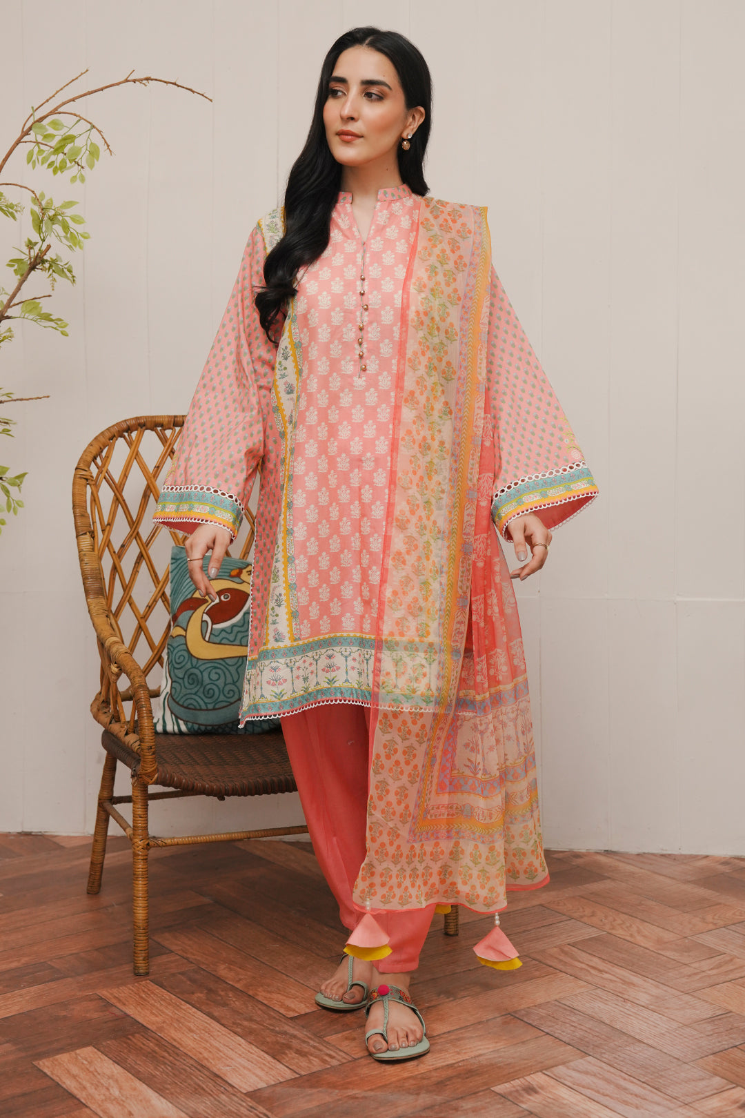 Zellbury | Unstitched 3 Piece Cambric | Shirt Shalwar Dupatta - 0119 -  Zellbury Women Essential Unstitched - Original Designer Dress - House of Maryam