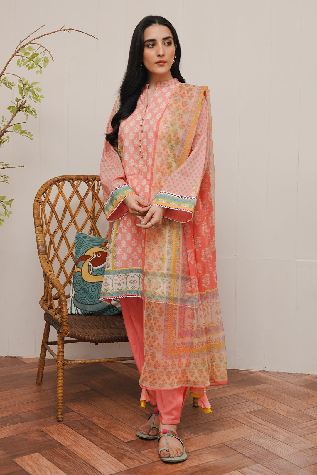 Zellbury | Unstitched 3 Piece Cambric | Shirt Shalwar Dupatta - 0119 -  Zellbury Women Essential Unstitched - Original Designer Dress - House of Maryam