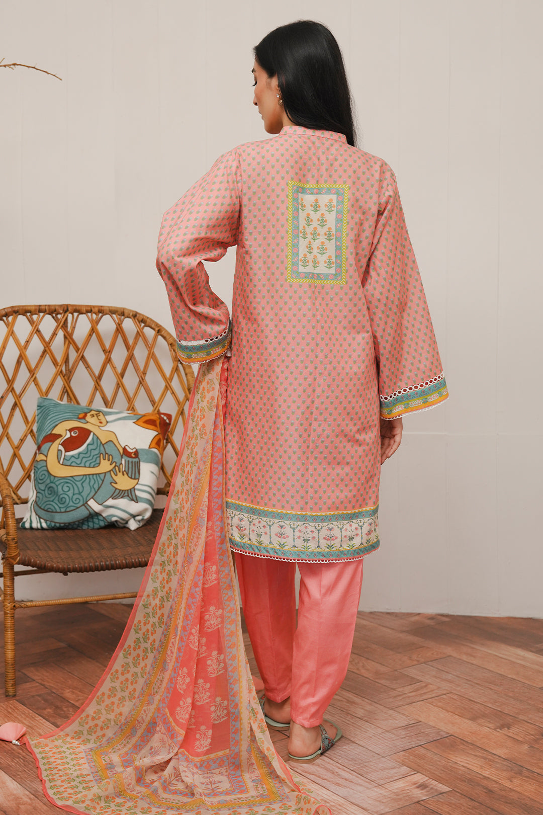 Zellbury | Unstitched 3 Piece Cambric | Shirt Shalwar Dupatta - 0119 -  Zellbury Women Essential Unstitched - Original Designer Dress - House of Maryam