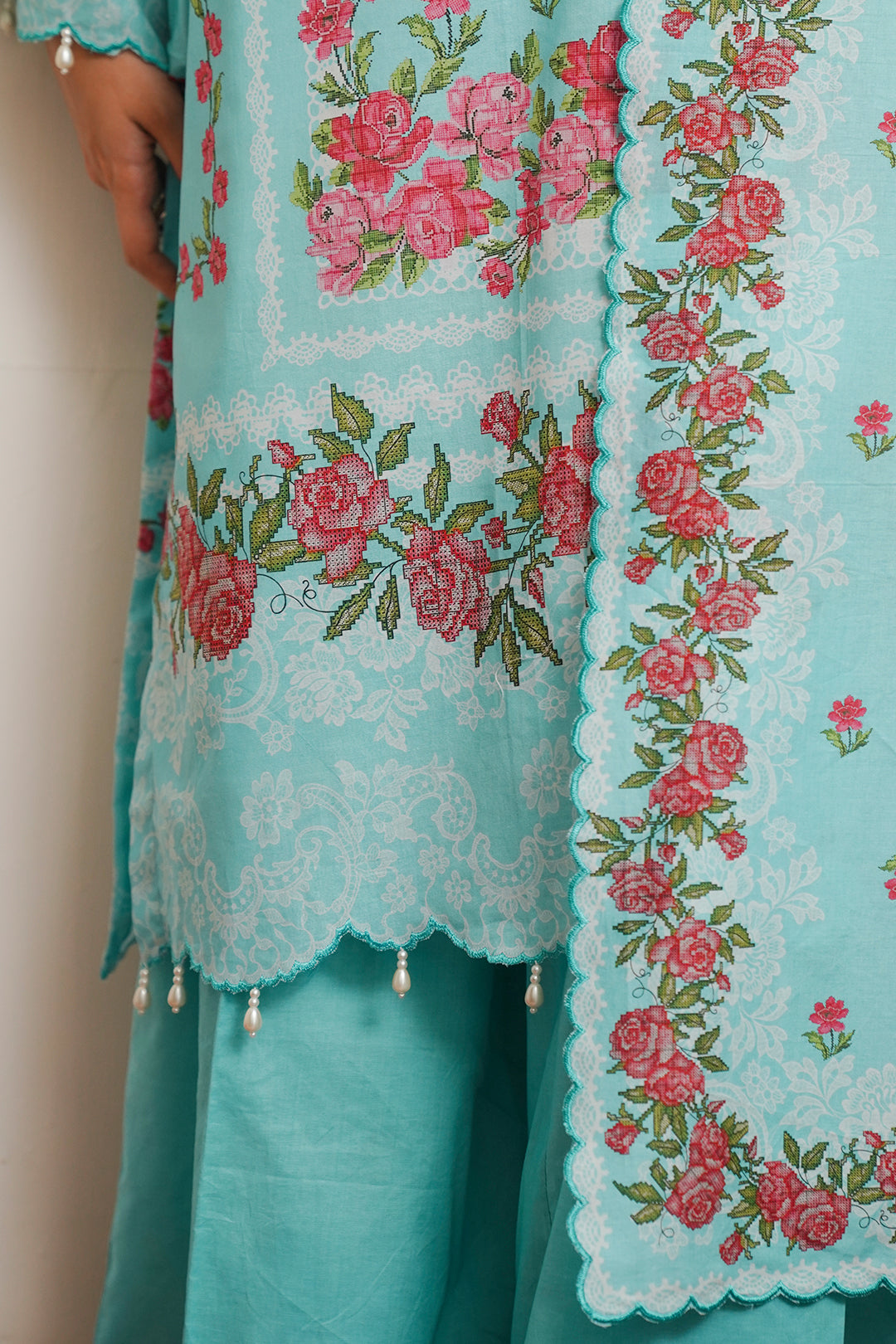 Zellbury | Unstitched 3 Piece Cambric | Shirt Shalwar Dupatta - 0122 -  Zellbury Women Essential Unstitched - Original Designer Dress - House of Maryam