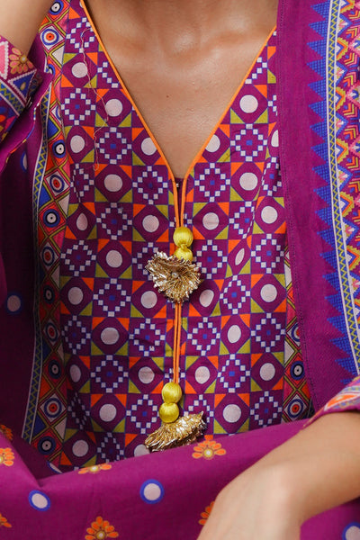 Zellbury | Unstitched 3 Piece Cambric | Shirt Shalwar Dupatta - 0124 -  Zellbury Women Essential Unstitched - Original Designer Dress - House of Maryam