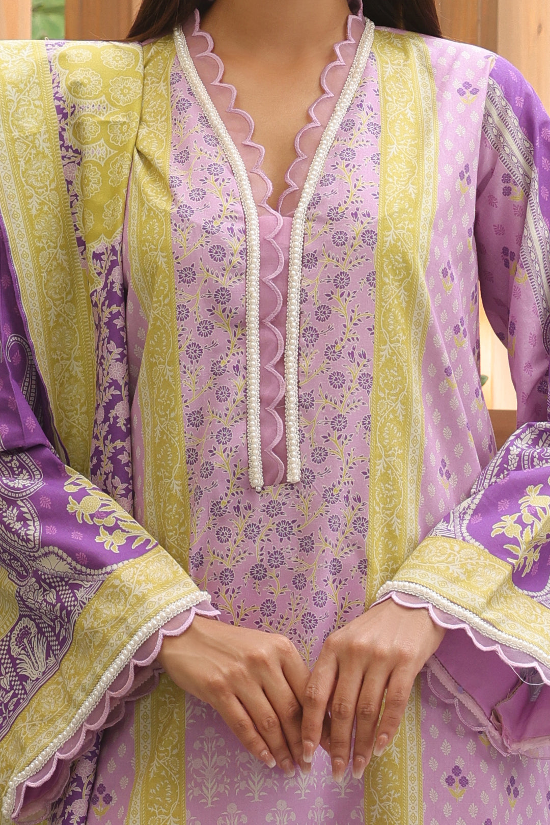 Zellbury | Unstitched 3 Piece Cambric | Shirt Shalwar Dupatta - 0125 -  Zellbury Women Essential Unstitched - Original Designer Dress - House of Maryam