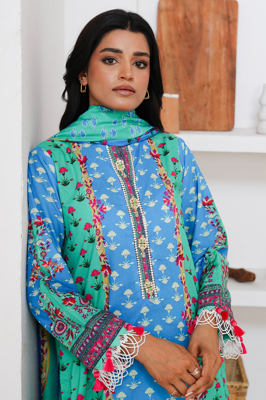 Zellbury | Unstitched 3 Piece Cambric | Shirt Shalwar Dupatta - 0126