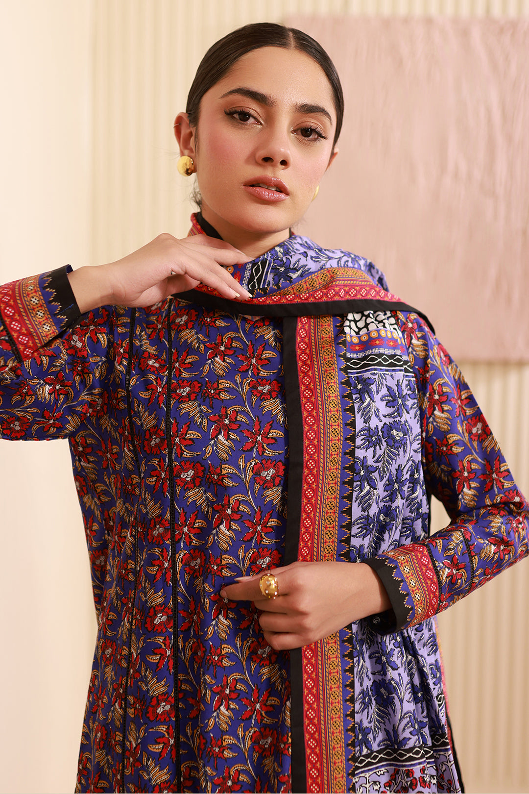 Zellbury | Unstitched 3 Piece Cambric | Shirt Shalwar Dupatta - 0632 -  Zellbury Women Essential Unstitched - Original Designer Dress - House of Maryam