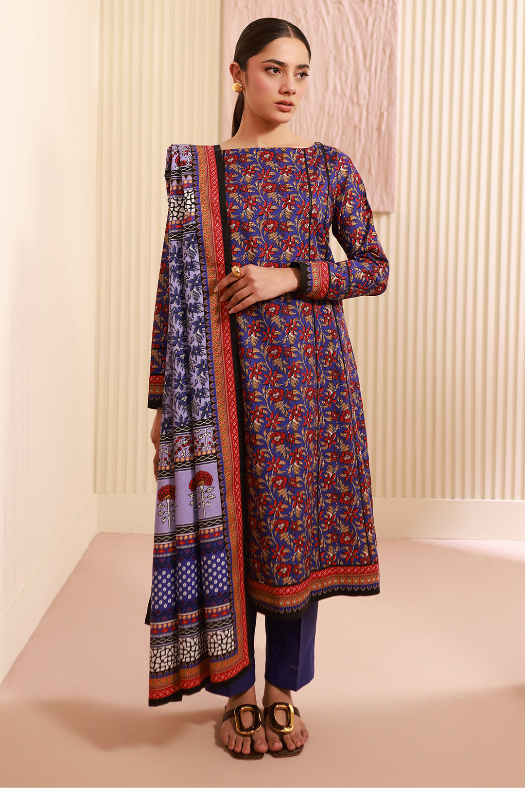 Zellbury | Unstitched 3 Piece Cambric | Shirt Shalwar Dupatta - 0632 -  Zellbury Women Essential Unstitched - Original Designer Dress - House of Maryam
