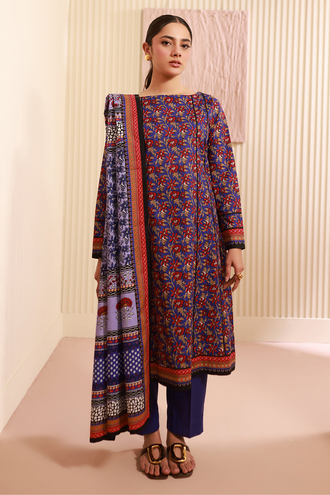 Zellbury | Unstitched 3 Piece Cambric | Shirt Shalwar Dupatta - 0632