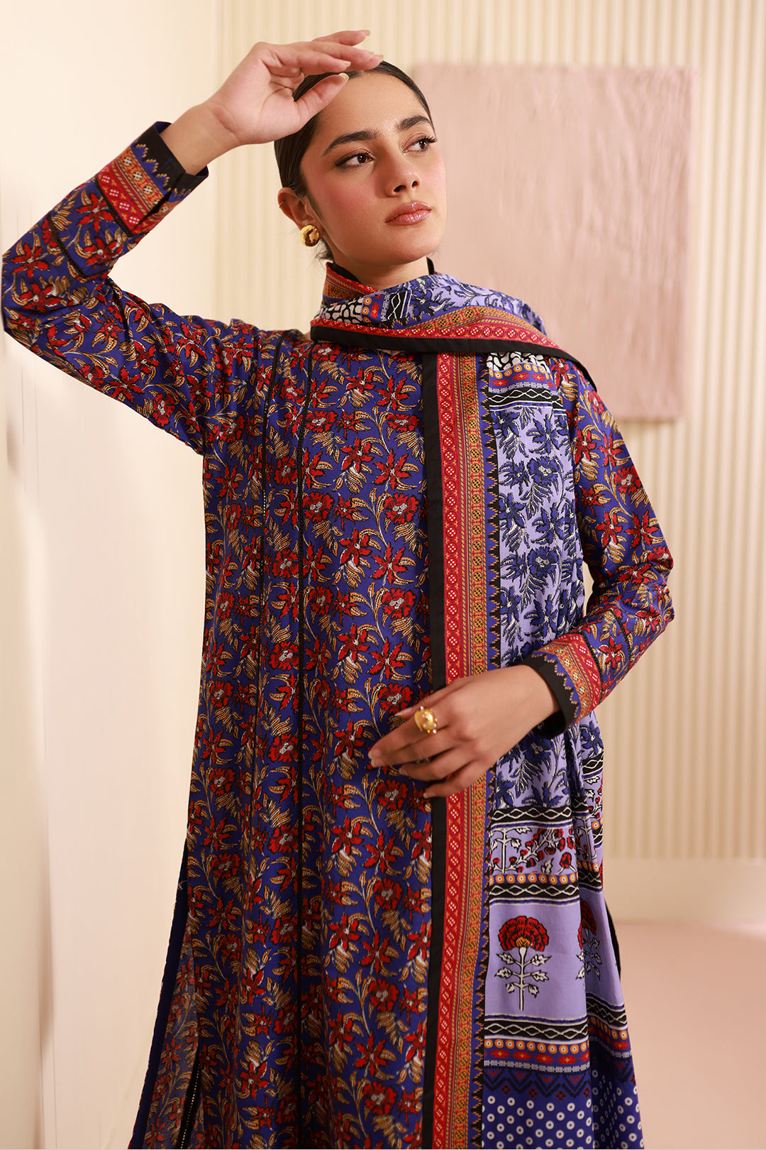 Zellbury | Unstitched 3 Piece Cambric | Shirt Shalwar Dupatta - 0632 -  Zellbury Women Essential Unstitched - Original Designer Dress - House of Maryam