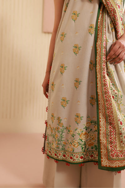 Zellbury | Unstitched 3 Piece Cambric | Shirt Shalwar Dupatta - 0633 -  Zellbury Women Essential Unstitched - Original Designer Dress - House of Maryam