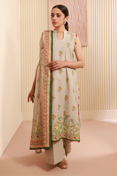 Zellbury | Unstitched 3 Piece Cambric | Shirt Shalwar Dupatta - 0633 -  Zellbury Women Essential Unstitched - Original Designer Dress - House of Maryam