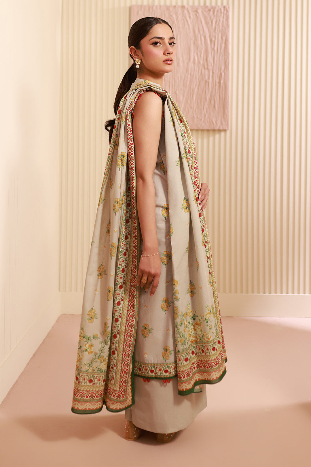 Zellbury | Unstitched 3 Piece Cambric | Shirt Shalwar Dupatta - 0633 -  Zellbury Women Essential Unstitched - Original Designer Dress - House of Maryam