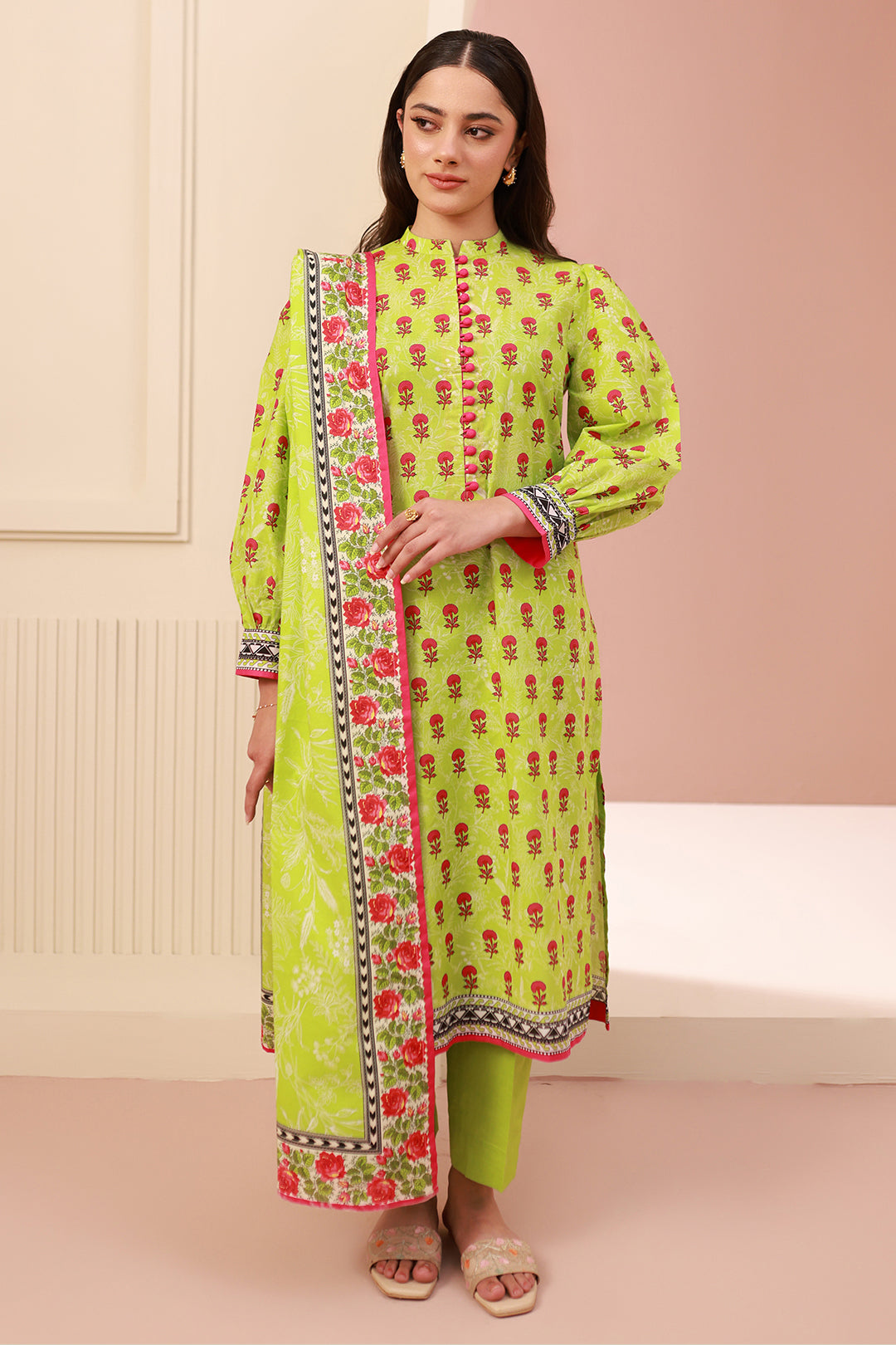 Zellbury | Unstitched 3 Piece Cambric | Shirt Shalwar Dupatta - 0634 -  Zellbury Women Essential Unstitched - Original Designer Dress - House of Maryam