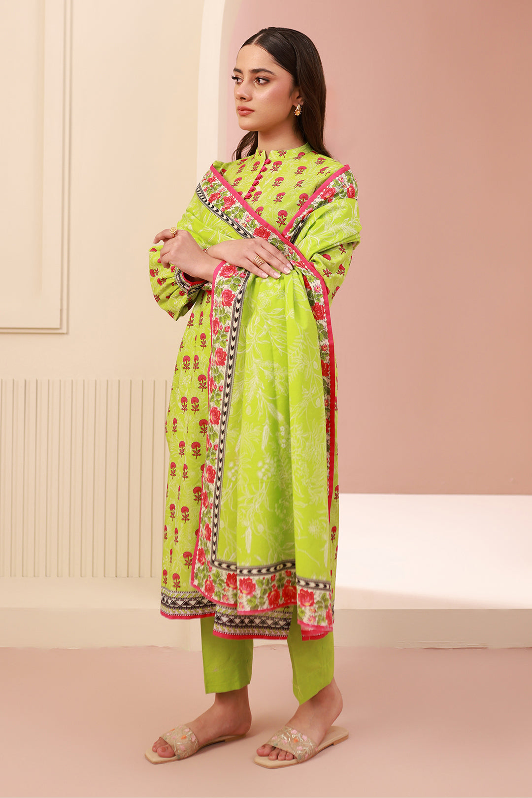 Zellbury | Unstitched 3 Piece Cambric | Shirt Shalwar Dupatta - 0634 -  Zellbury Women Essential Unstitched - Original Designer Dress - House of Maryam