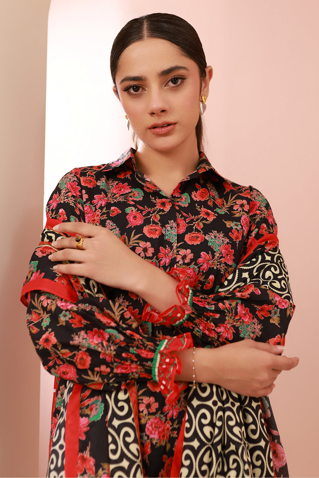Zellbury | Unstitched 3 Piece Cambric | Shirt Shalwar Dupatta - 0636 -  Zellbury Women Essential Unstitched - Original Designer Dress - House of Maryam