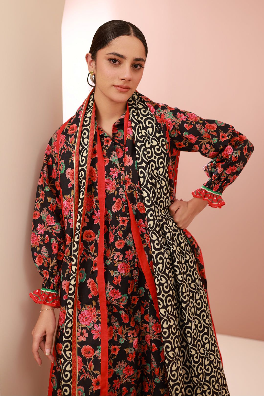 Zellbury | Unstitched 3 Piece Cambric | Shirt Shalwar Dupatta - 0636 -  Zellbury Women Essential Unstitched - Original Designer Dress - House of Maryam