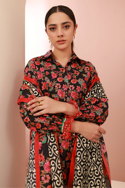 Zellbury | Unstitched 3 Piece Cambric | Shirt Shalwar Dupatta - 0636 -  Zellbury Women Essential Unstitched - Original Designer Dress - House of Maryam