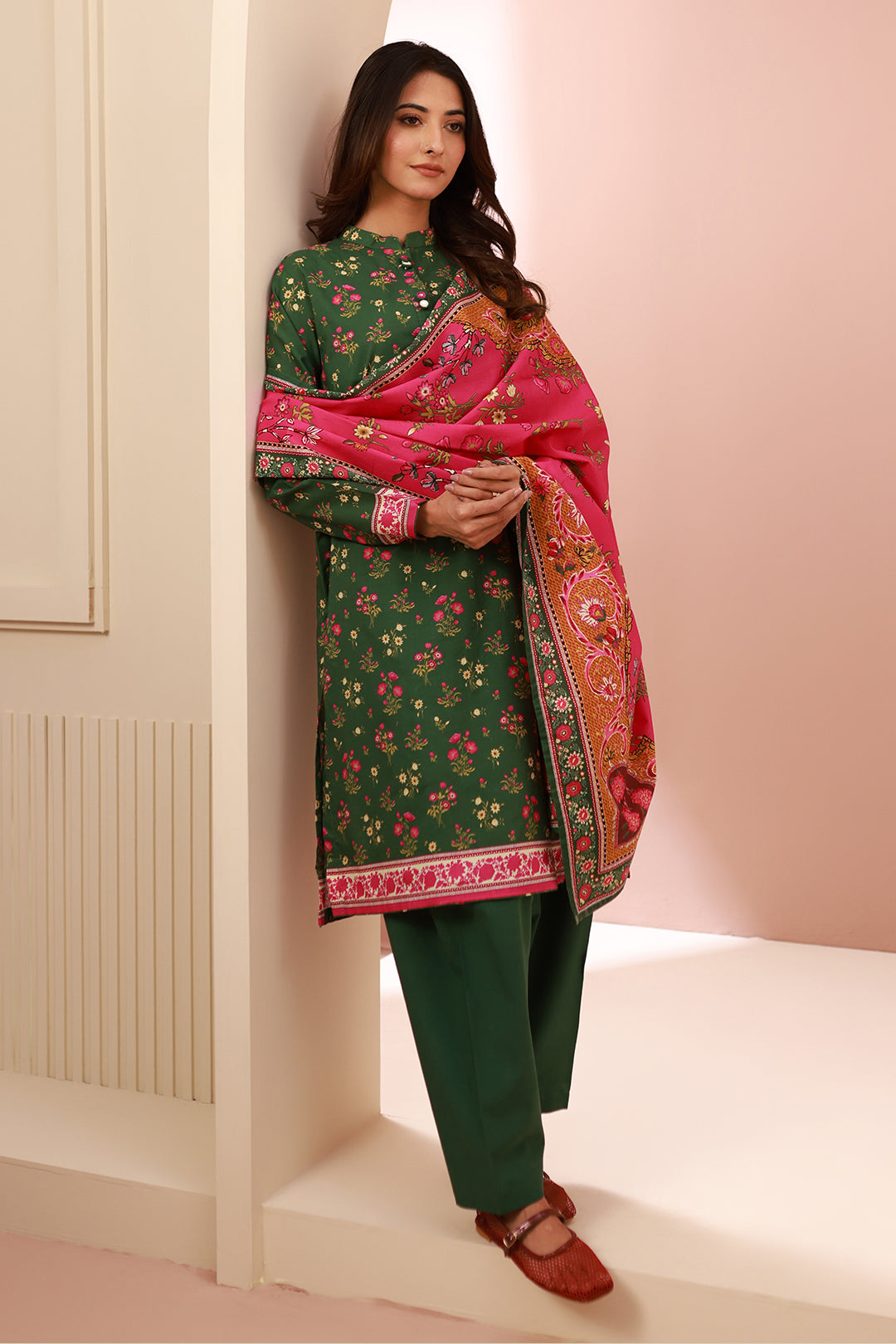 Zellbury | Unstitched 3 Piece Cambric | Shirt Shalwar Dupatta - 0662