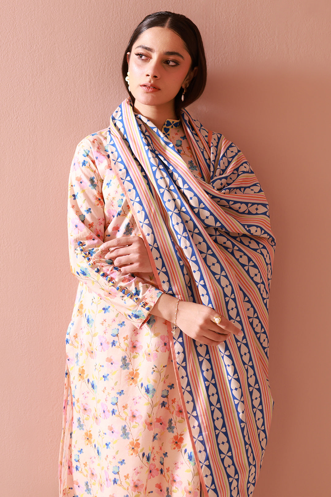 Zellbury | Unstitched 3 Piece Cambric | Shirt Shalwar Dupatta - 0664 -  Zellbury Women Essential Unstitched - Original Designer Dress - House of Maryam