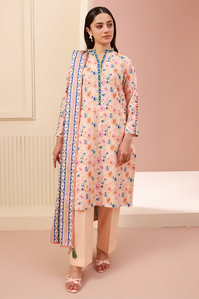 Zellbury | Unstitched 3 Piece Cambric | Shirt Shalwar Dupatta - 0664 -  Zellbury Women Essential Unstitched - Original Designer Dress - House of Maryam
