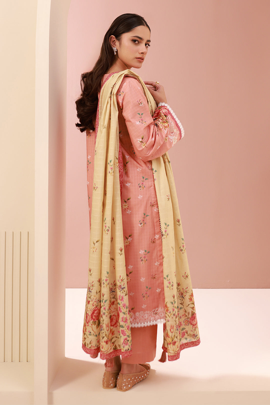 Zellbury | Unstitched 3 Piece Cambric | Shirt Shalwar Dupatta - 0665