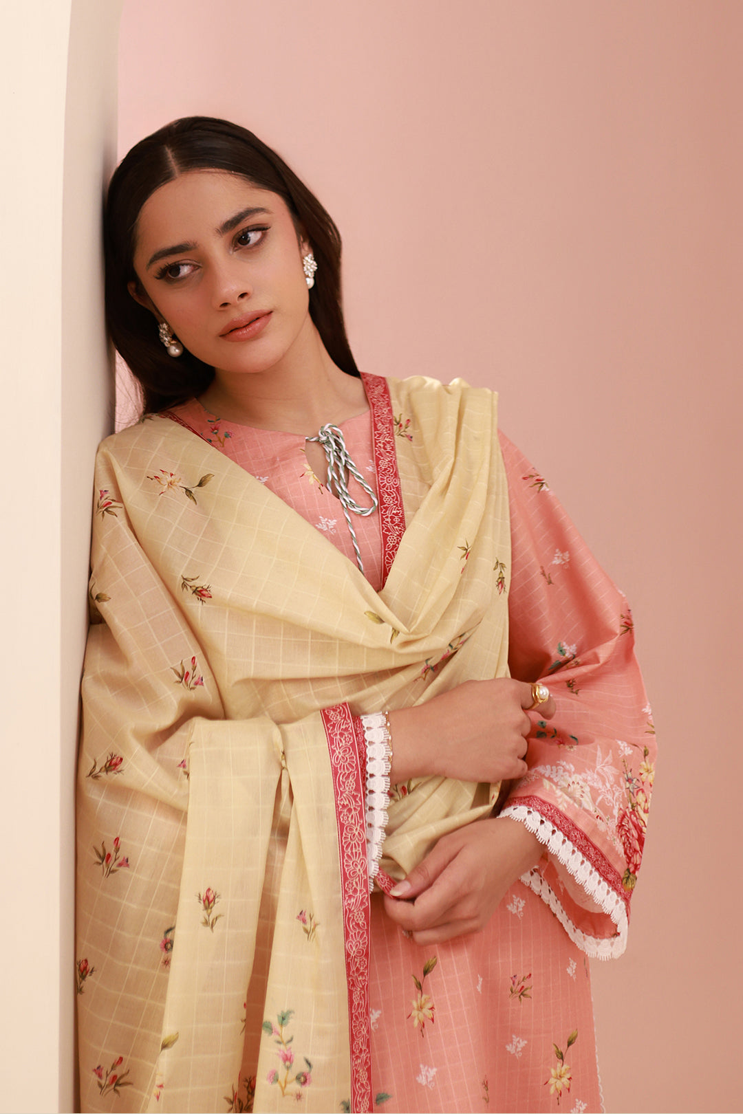 Zellbury | Unstitched 3 Piece Cambric | Shirt Shalwar Dupatta - 0665 -  Zellbury Women Essential Unstitched - Original Designer Dress - House of Maryam
