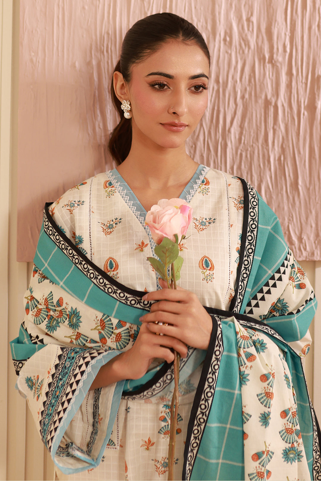 Zellbury | Unstitched 3 Piece Cambric | Shirt Shalwar Dupatta - 0668 -  Zellbury Women Essential Unstitched - Original Designer Dress - House of Maryam