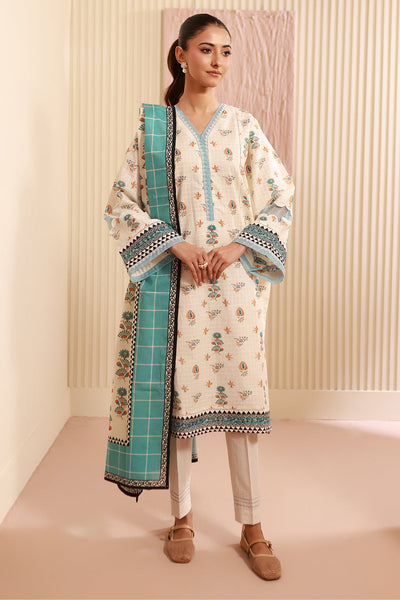 Zellbury | Unstitched 3 Piece Cambric | Shirt Shalwar Dupatta - 0668 -  Zellbury Women Essential Unstitched - Original Designer Dress - House of Maryam