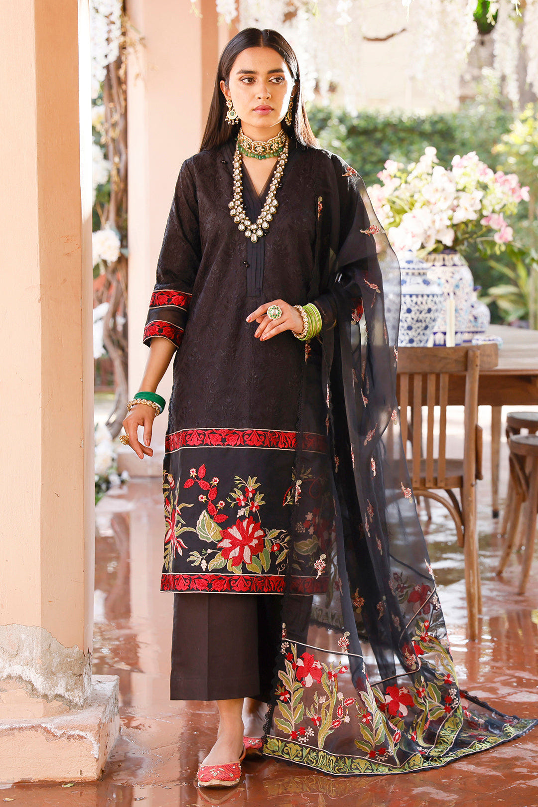 Zellbury | Unstitched 3 Piece Cambric | Embroidered Shirt Shalwar Dupatta - 0283 -  Zellbury Women Luxury Unstitch - Original Designer Dress - House of Maryam