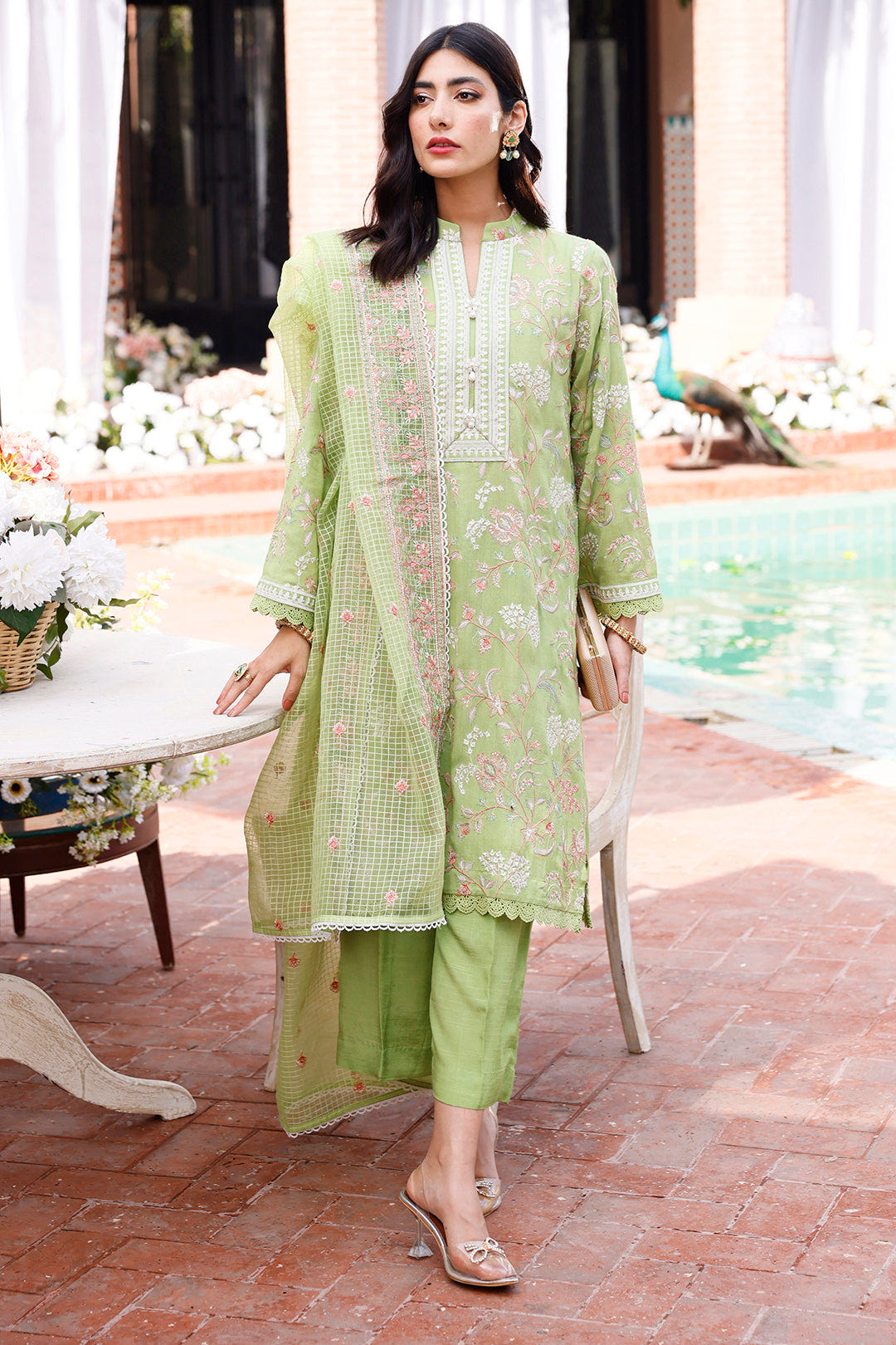 Zellbury | Unstitched 3 Piece Cotton | Embroidered Shirt Shalwar Dupatta - 0290 -  Zellbury Women Luxury Unstitch - Original Designer Dress - House of Maryam