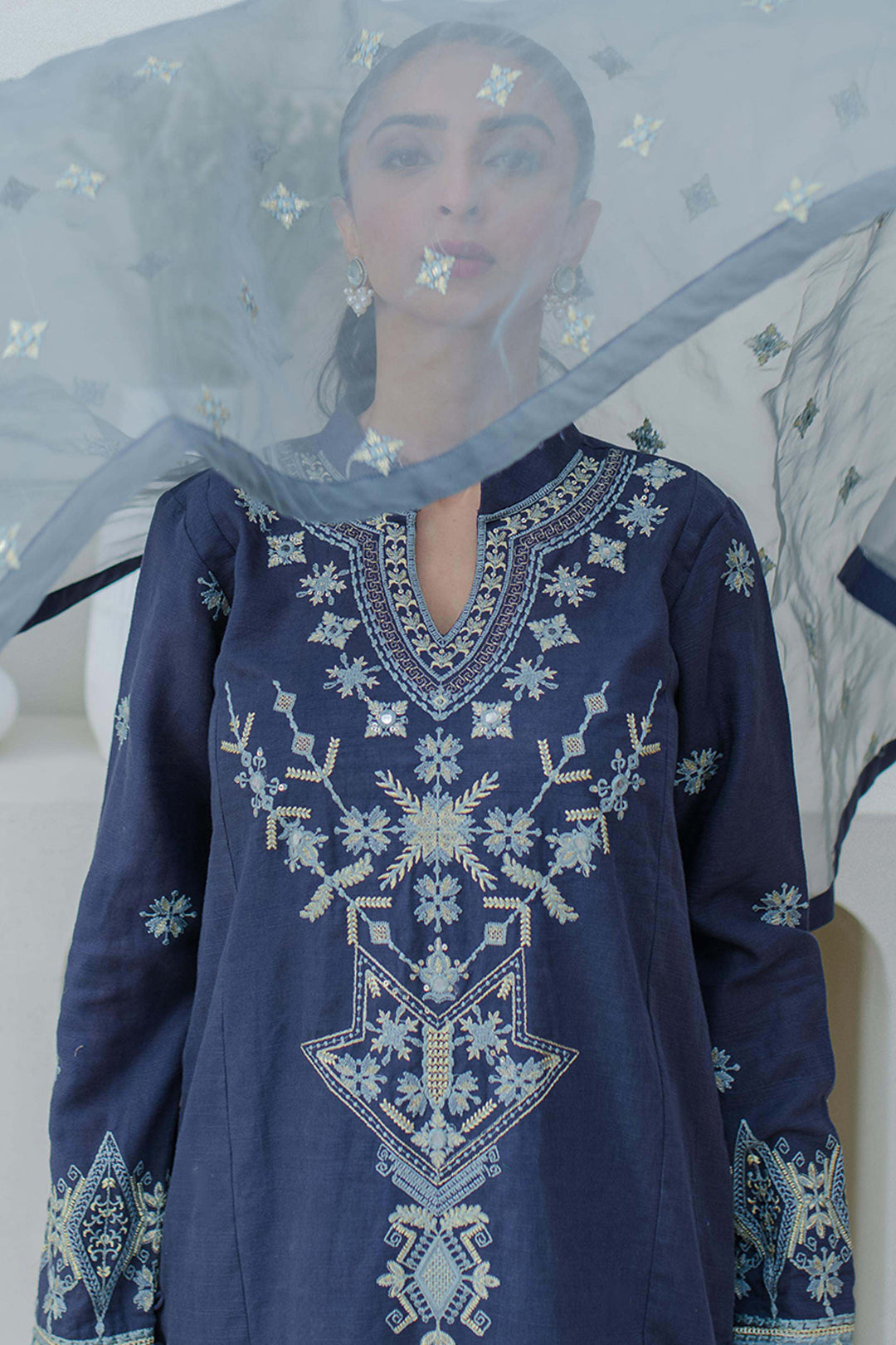 Zellbury | Unstitched 3 Piece Purple | Embroidered Shirt Shalwar Dupatta - 0300 -  Zellbury Women Luxury Unstitch - Original Designer Dress - House of Maryam
