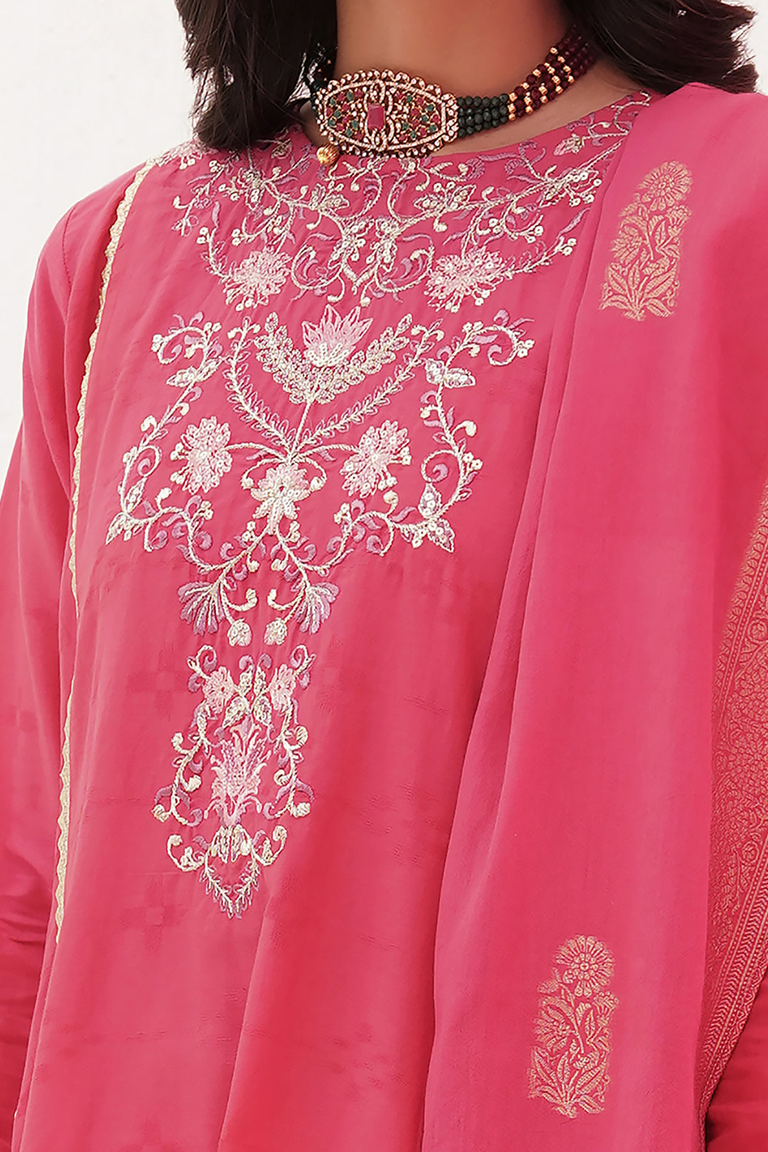 Zellbury | Unstitched 3 Piece Lawn | Embroidered Shirt Shalwar Dupatta - 0351 -  Zellbury Women Luxury Unstitch - Original Designer Dress - House of Maryam