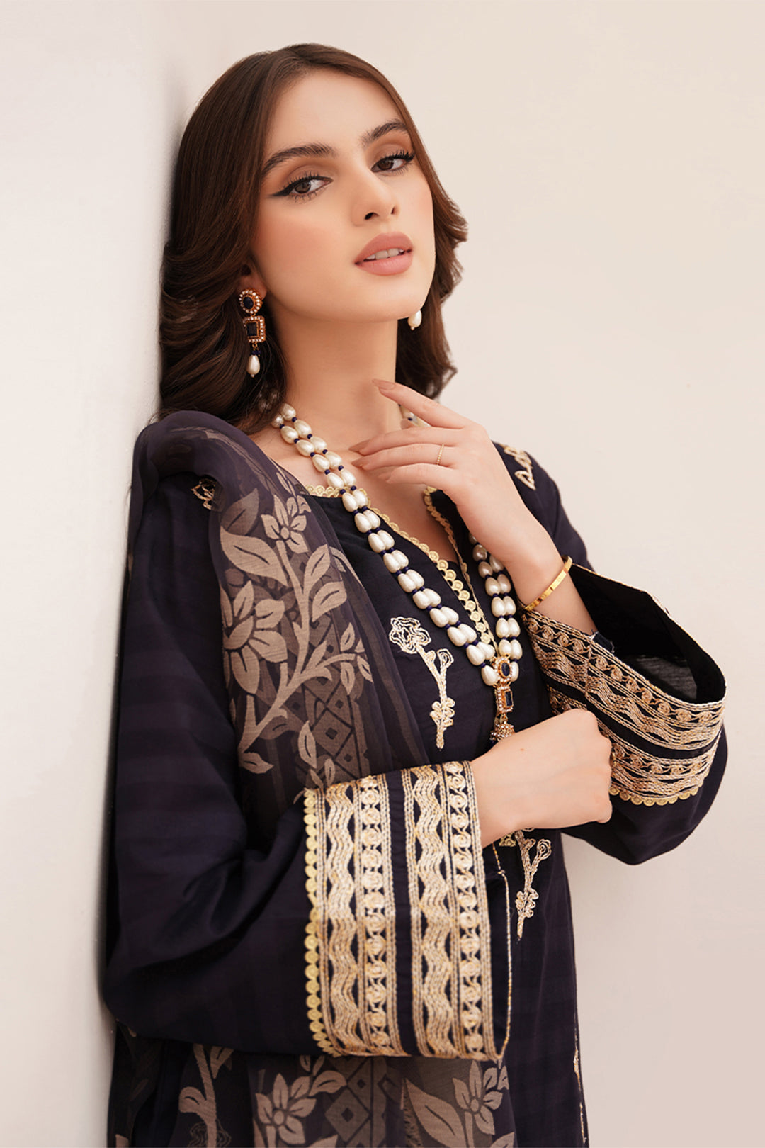 Zellbury | Unstitched 3 Piece Lawn | Embroidered Shirt Shalwar Dupatta - 0355 -  Zellbury Women Luxury Unstitch - Original Designer Dress - House of Maryam
