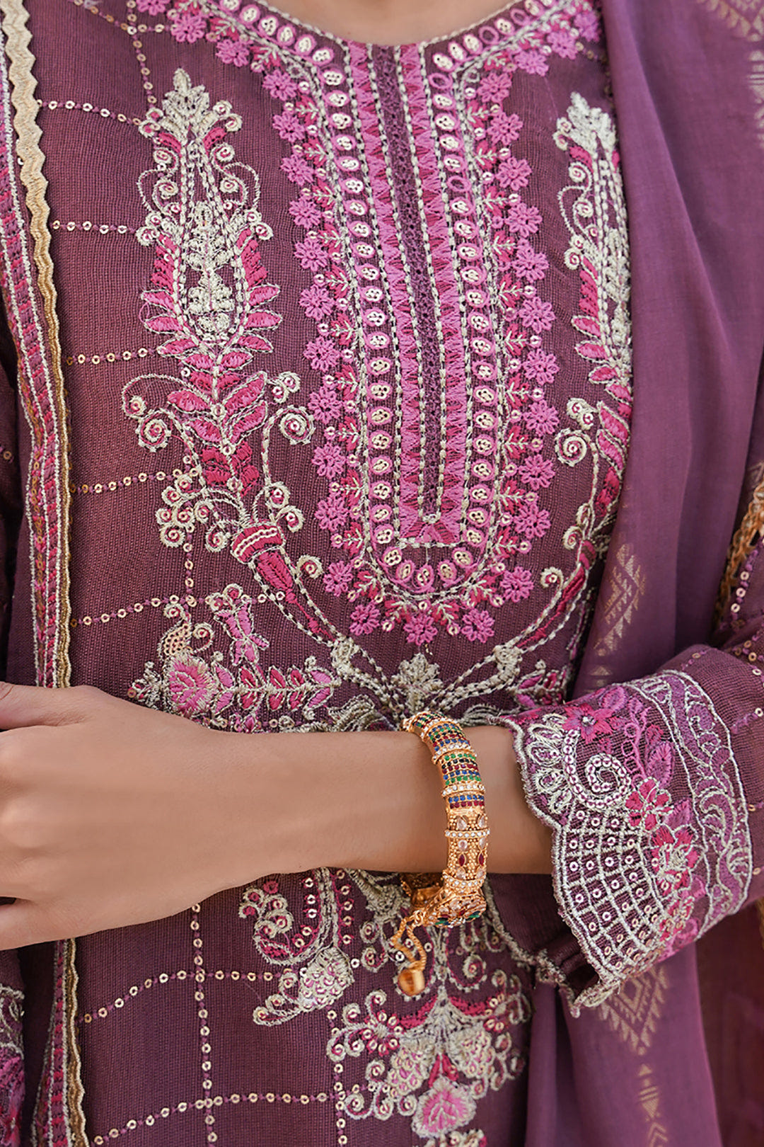 Zellbury | Unstitched 3 Piece Khaddi | Embroidered Shirt Shalwar Dupatta - 0356 -  Zellbury Women Luxury Unstitch - Original Designer Dress - House of Maryam