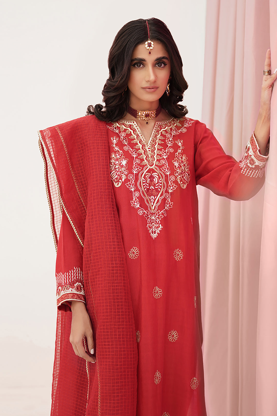 Zellbury | Unstitched 3 Piece Raw Silk | Embroidered Shirt Shalwar Dupatta - 0358 -  Zellbury Women Luxury Unstitch - Original Designer Dress - House of Maryam